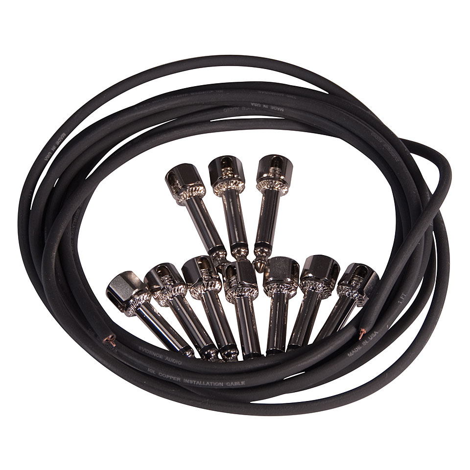 Evidence Audio Sis Cable Kit 10 Angled Plugs 3m Cable in Black